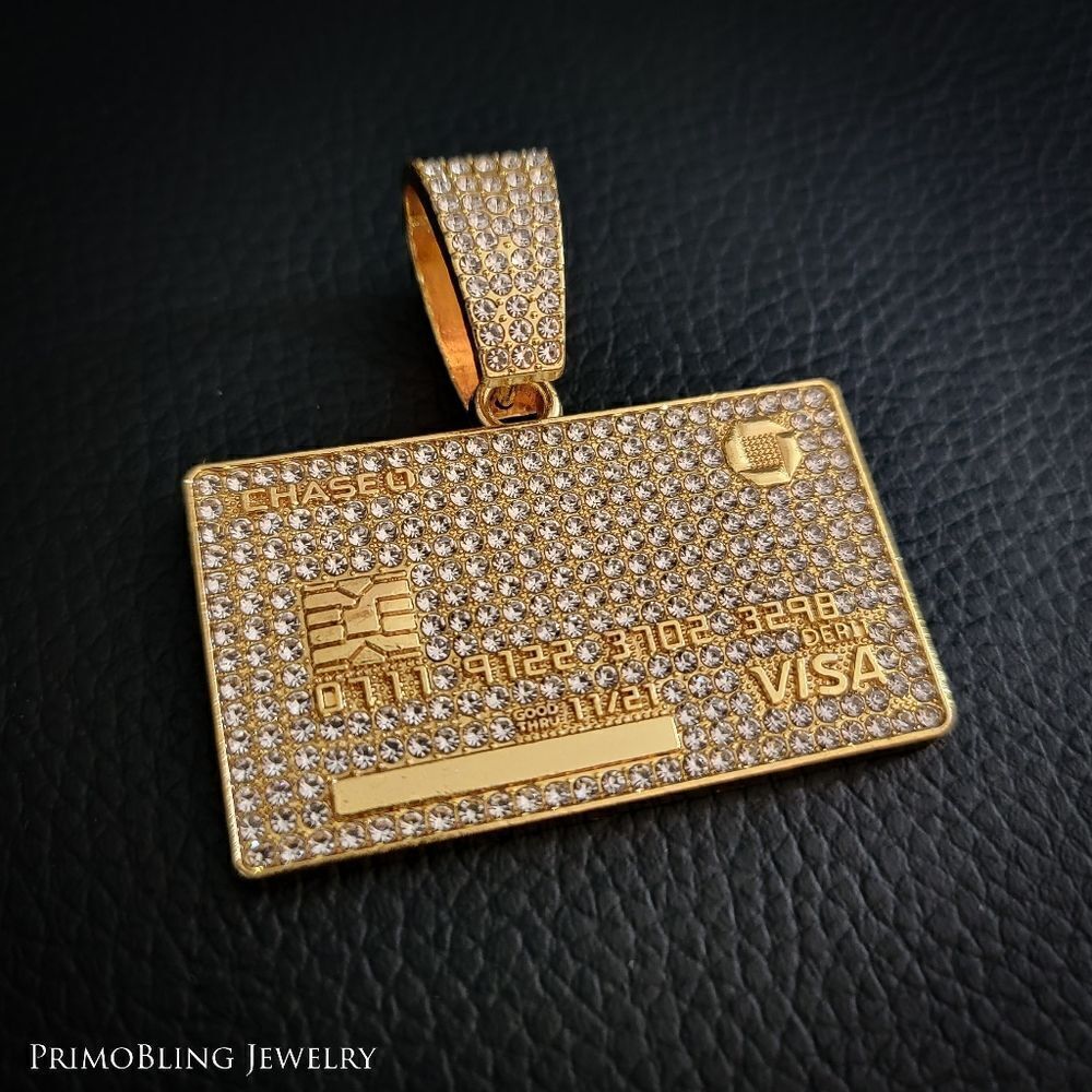 Hip Hop Chase Card Necklace